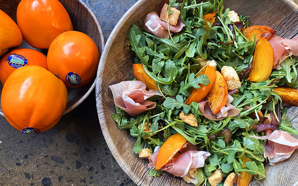 Salade de kaki et serrano