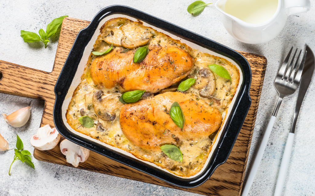 Poitrine de poulet crémeuse aux épices de noël