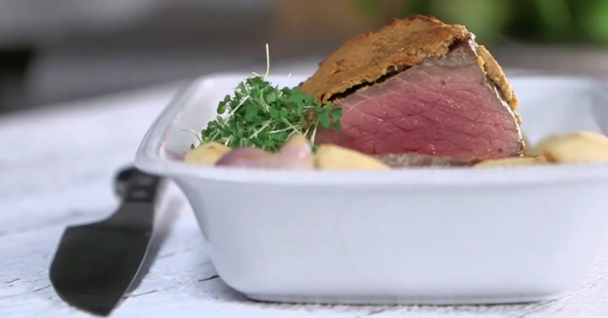 Rôti de boeuf en croûte de moutarde