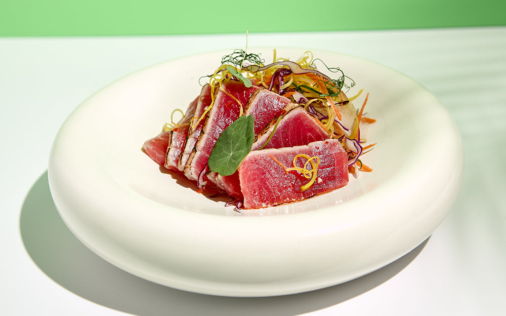 Tataki de thon et salade tiède