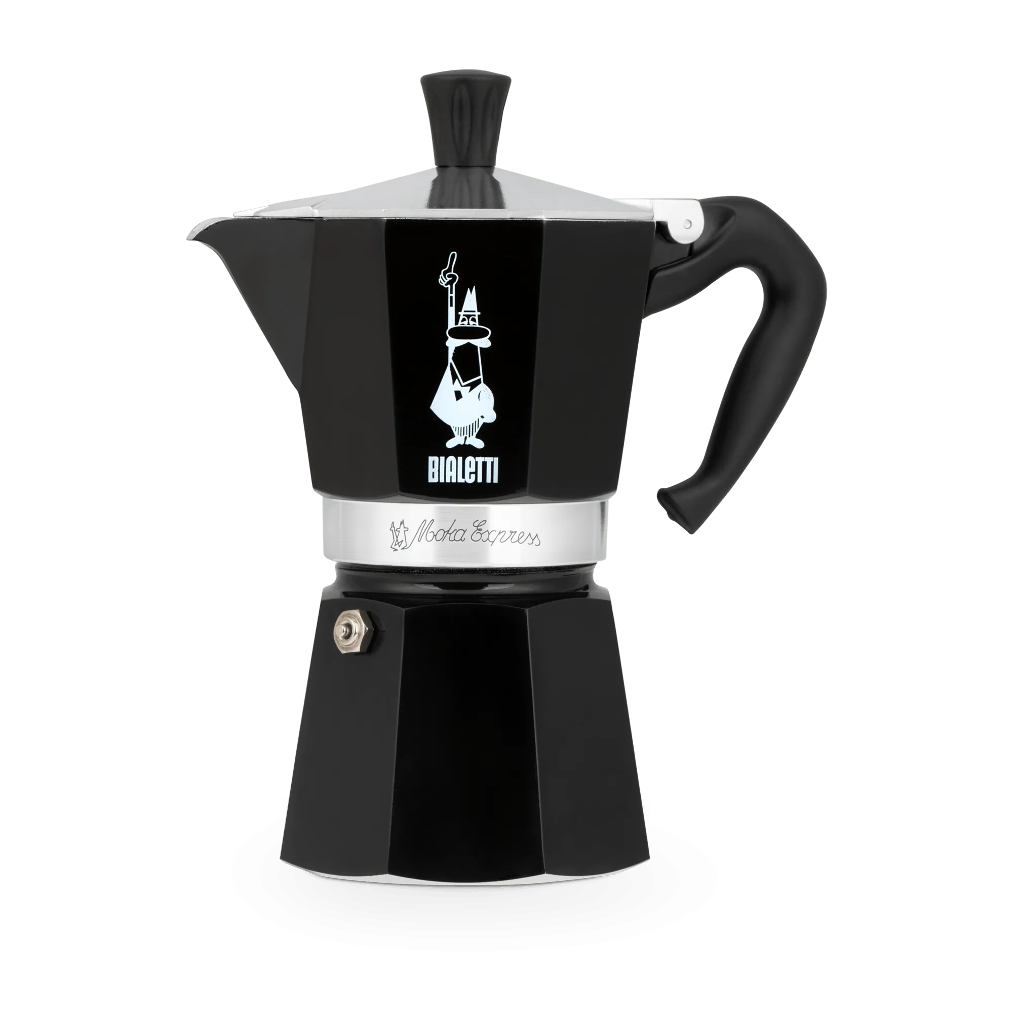 Bialetti Moka Express Noir 6 tasses - Bialetti - Cafetière italienne - 30BL/18418 - La Guilde Culinaire