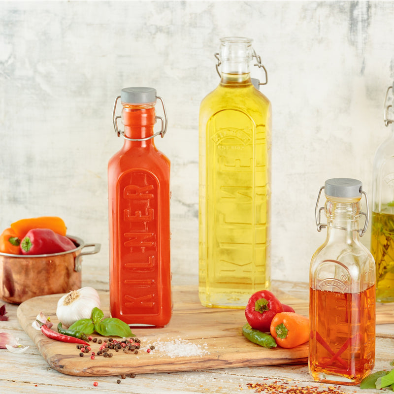 Bouteille carrée à clip - 330ml - Kilner - Bouteille - - La Guilde Culinaire