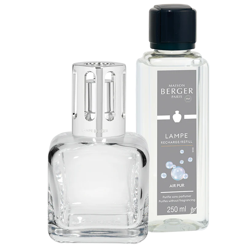 Coffret Lampe Berger Glaçon Transparente + 250 ml (8,45 oz) Neutre essentiel ! - Maison Berger Paris - Coffret Lampe Berger - - La Guilde Culinaire