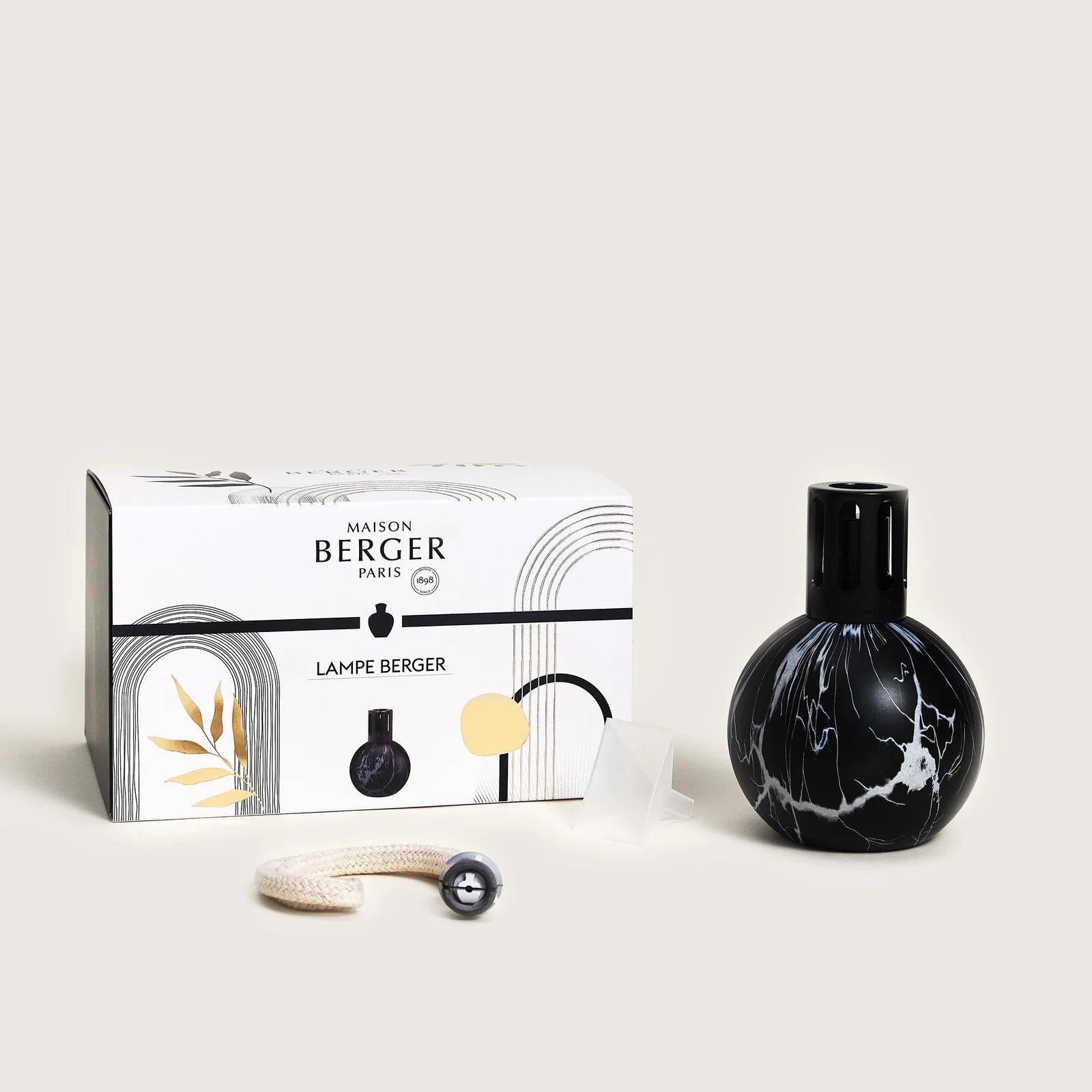 Lampe Berger MARBLE NOIRE - Maison Berger Paris - Lampe Berger - - La Guilde Culinaire