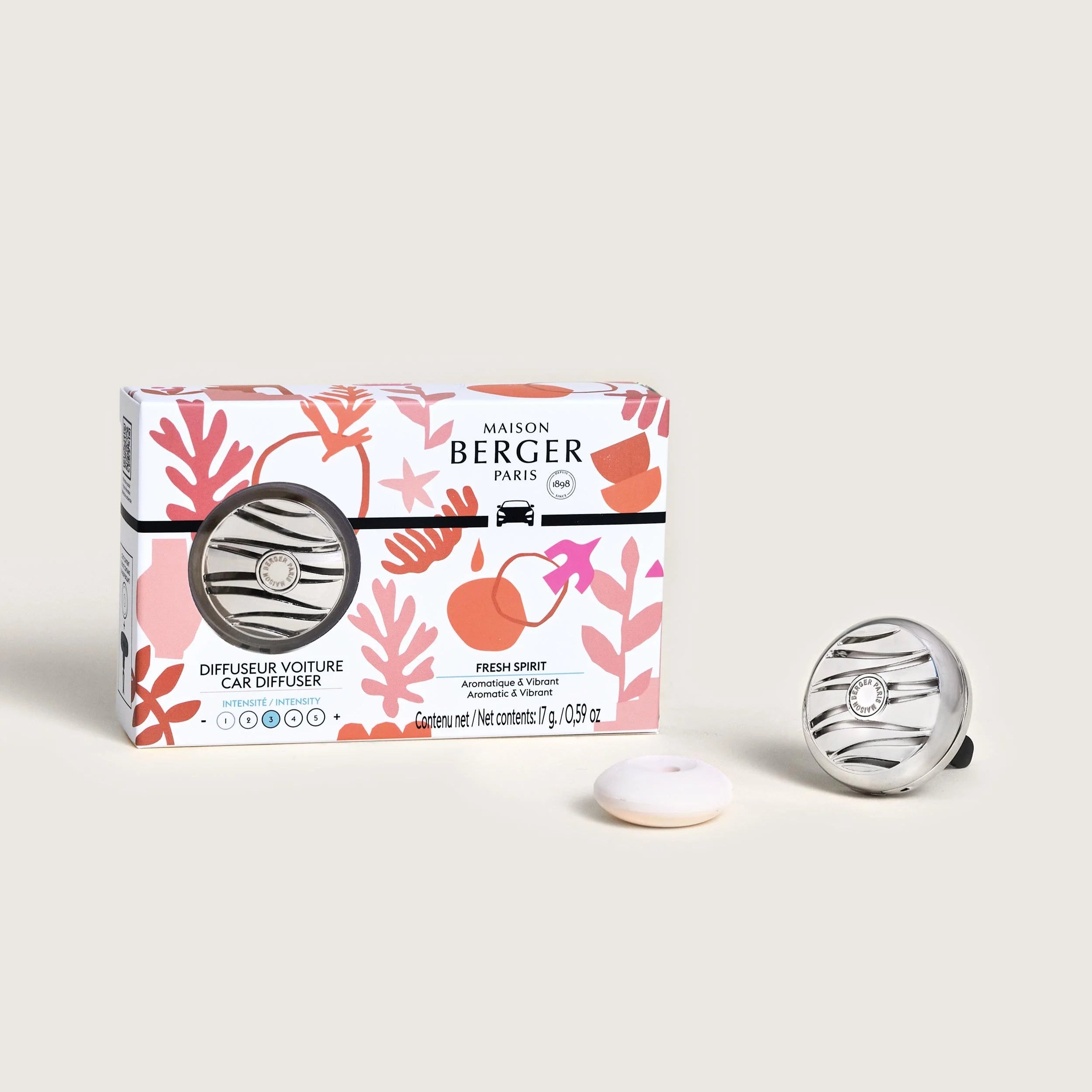 Diffuseur voiture Estivale - Fresh Spirit - Maison Berger Paris - Diffuseur de voiture - - La Guilde Culinaire