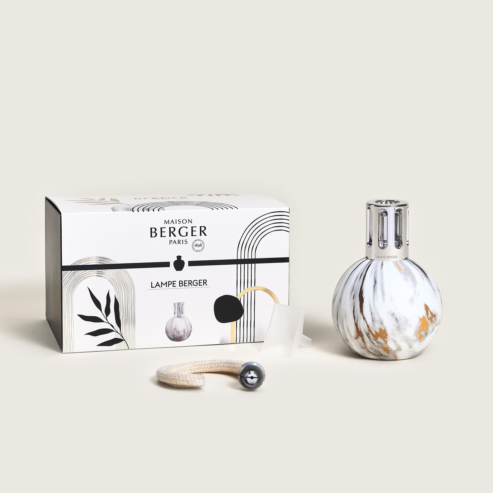 Lampe Berger MARBLE BLANC - Maison Berger Paris - Lampe Berger - - La Guilde Culinaire