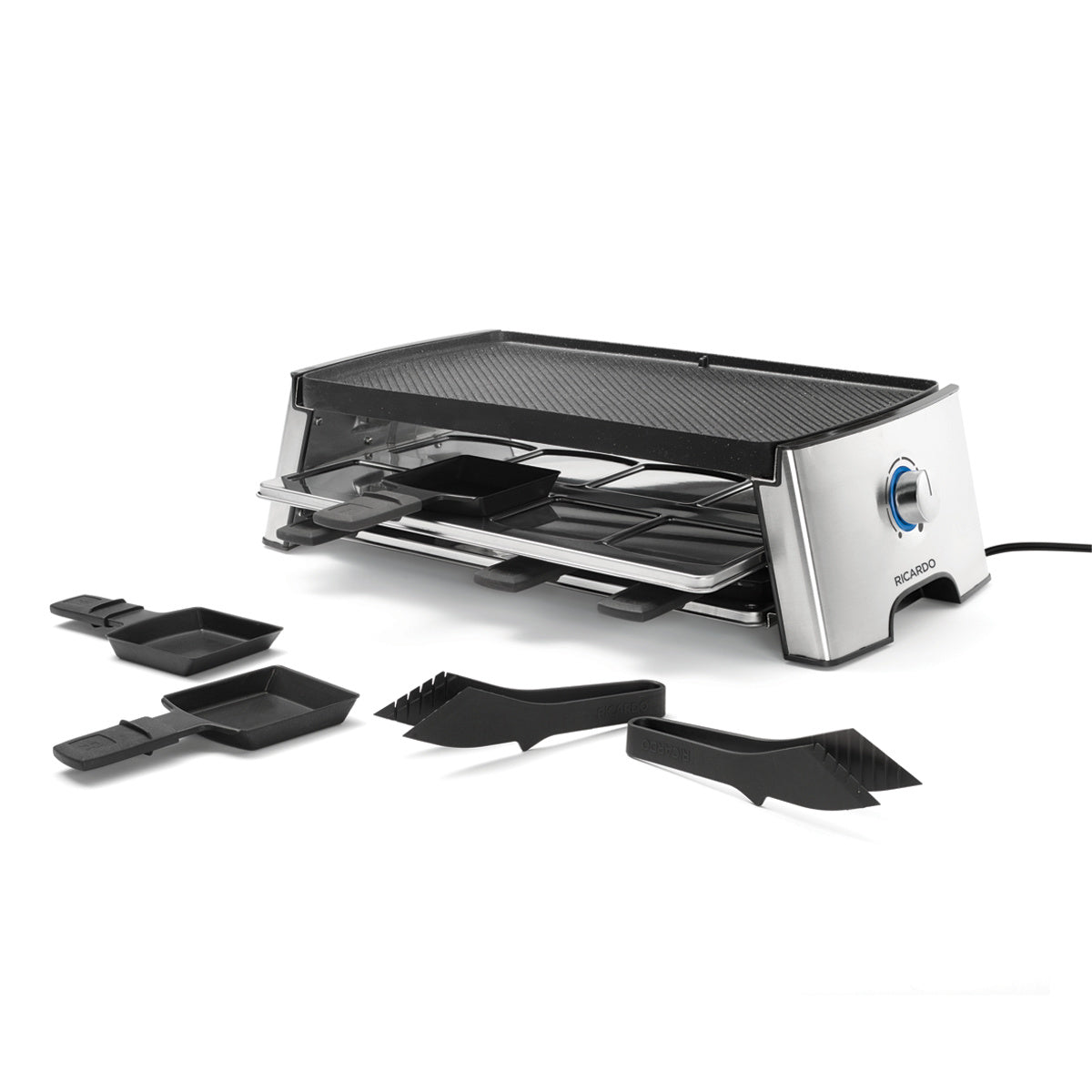 Ensemble à raclette électrique réversible RICARDO (18 pièces) - Ricardo - Appareil à raclette - - La Guilde Culinaire