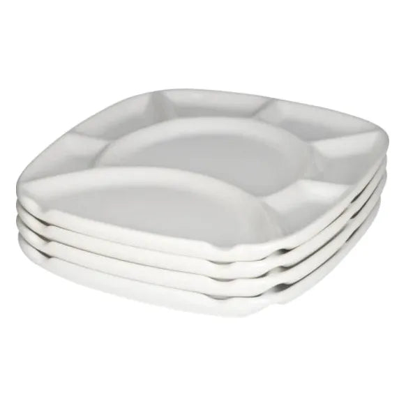 Ensemble de 4 assiettes à fondue carrées - 8 sections - Trudeau - Assiette - - La Guilde Culinaire