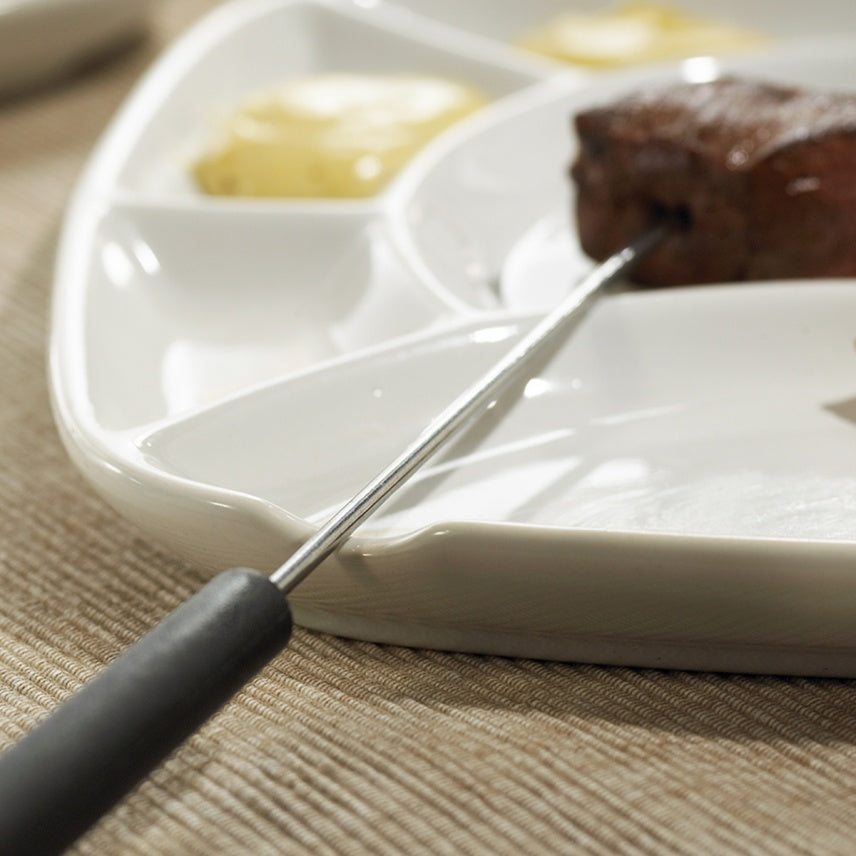 Ensemble de 4 assiettes à fondue carrées - 8 sections - Trudeau - Assiette - - La Guilde Culinaire