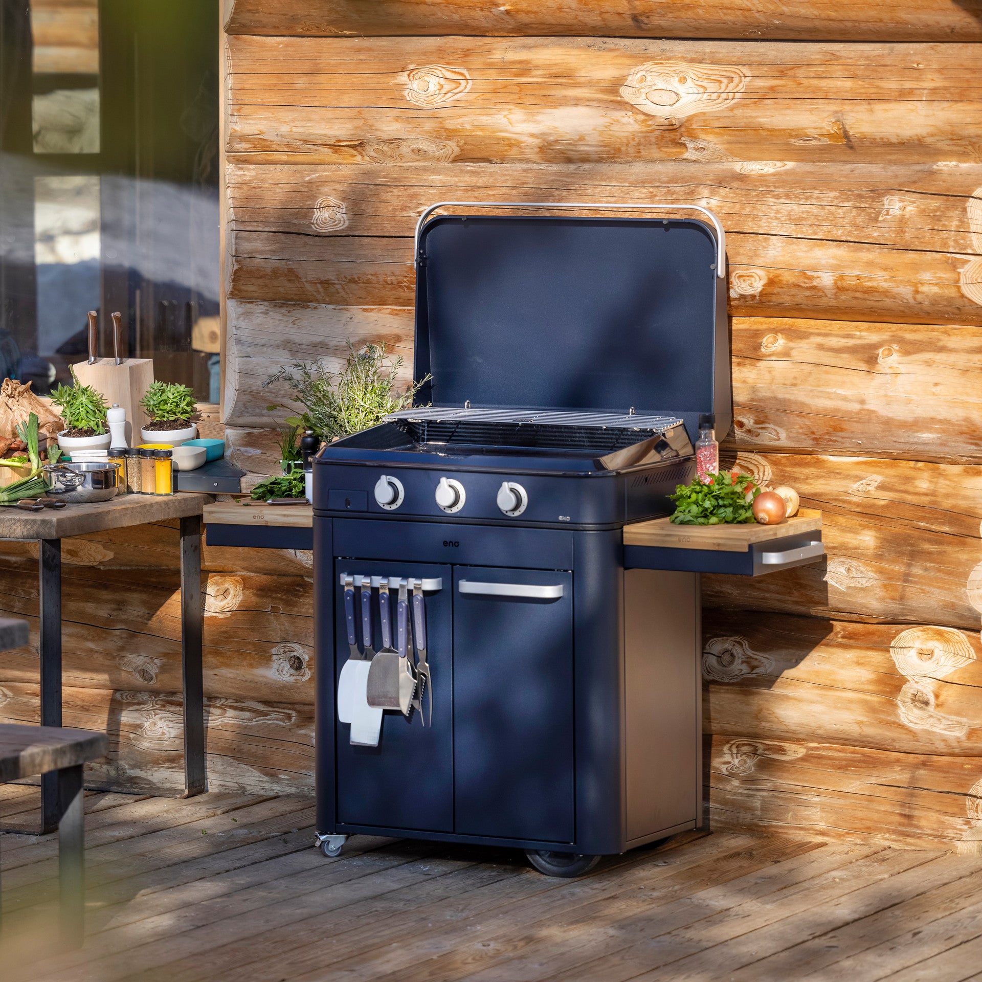 Chariot ENOSIGN 80 Bleu Navy - ENO - Chariots plancha - - La Guilde Culinaire