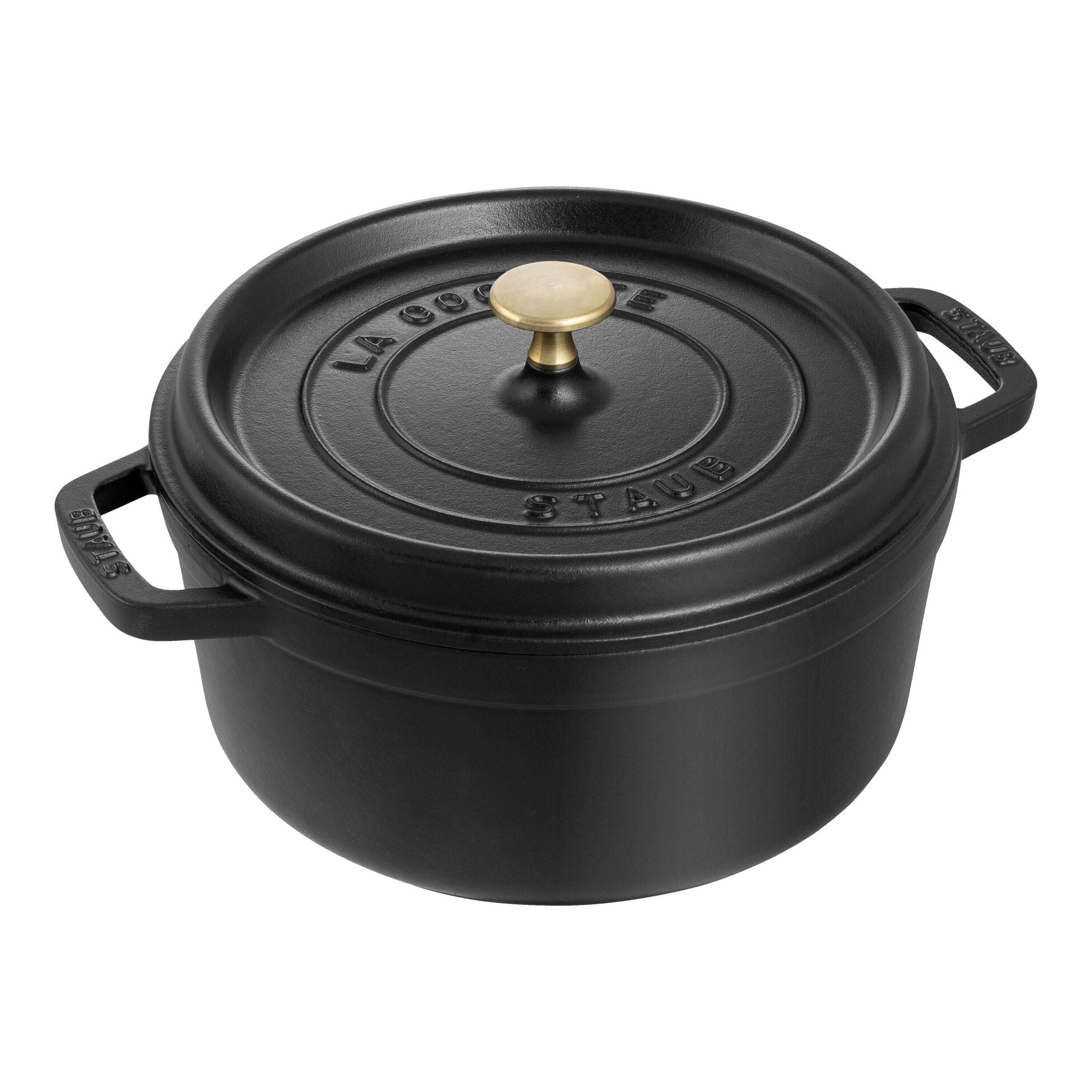 Cocotte ronde en fonte 28 cm - 6,7 L ! Noir - Staub - Cocotte - 40500-281 - La Guilde Culinaire