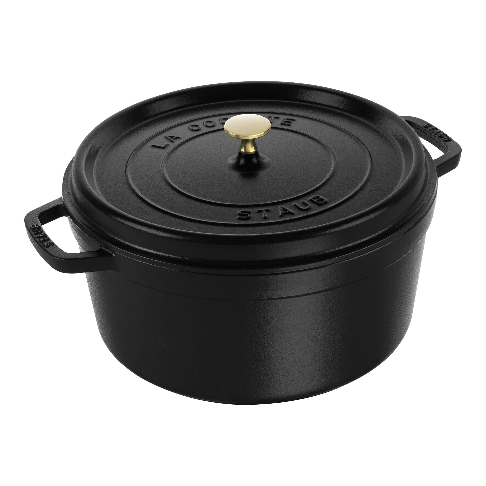 Cocotte ronde en fonte de 8,4 L, 30cm / 11.75" Noir - Staub - Cocotte - 40509-863 / 1004232 - La Guilde Culinaire