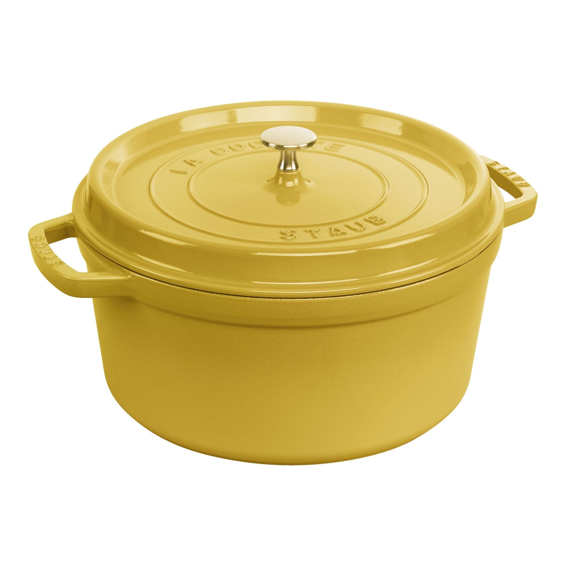 Cocotte ronde en fonte 28 cm - 6,7 L ! Citron - Staub - Cocotte - 1029104 - La Guilde Culinaire