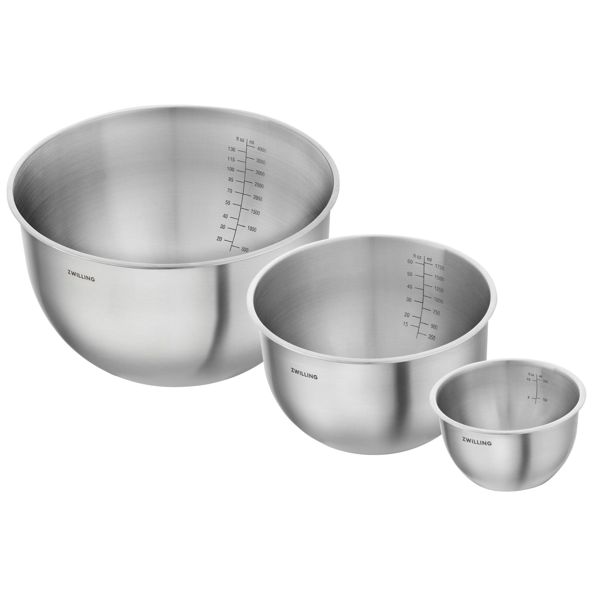 Set de bols S/M/L / 3 pièces, acier inoxydable, argent - Zwilling - Bol à mélanger - - La Guilde Culinaire
