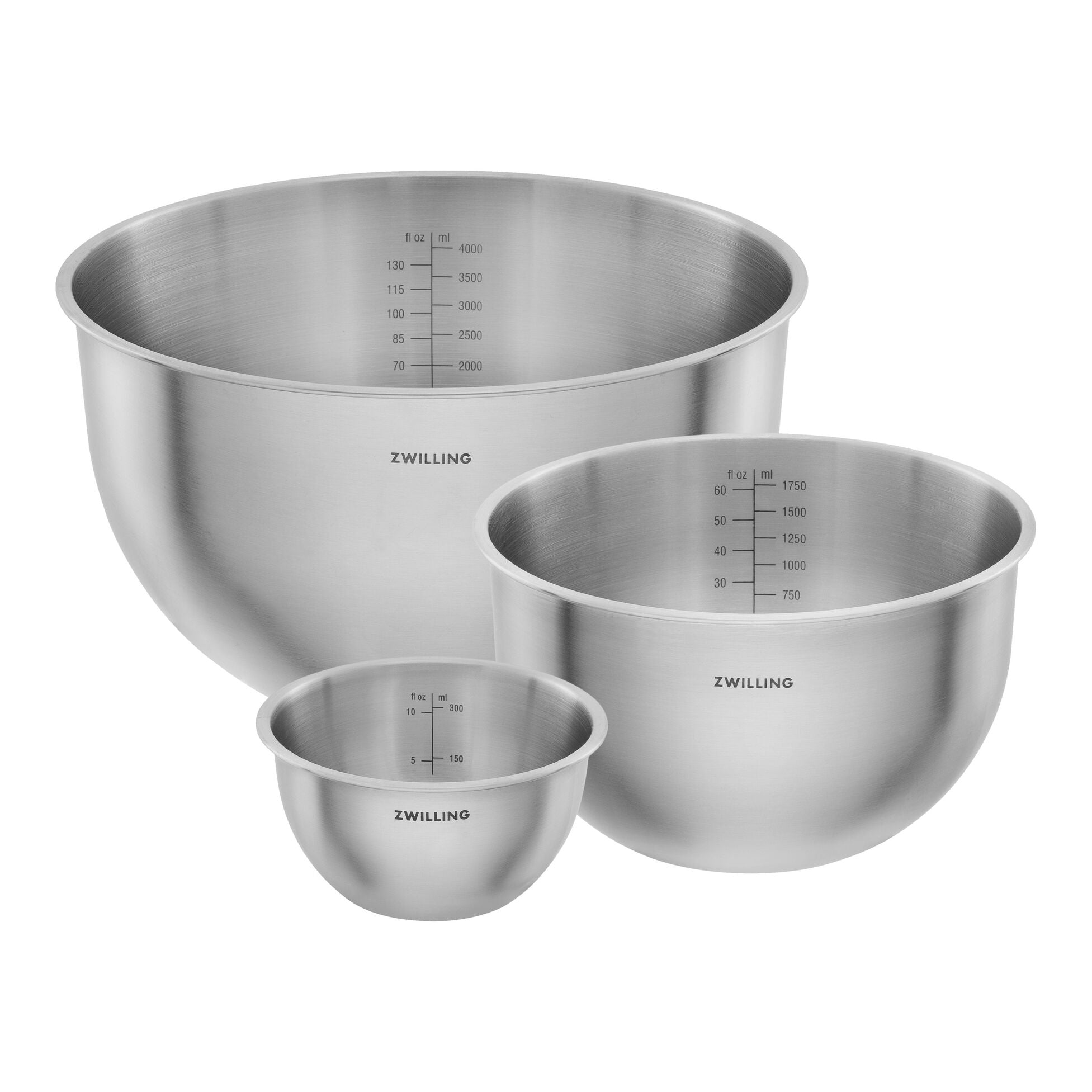 Set de bols S/M/L / 3 pièces, acier inoxydable, argent - Zwilling - Bol à mélanger - - La Guilde Culinaire