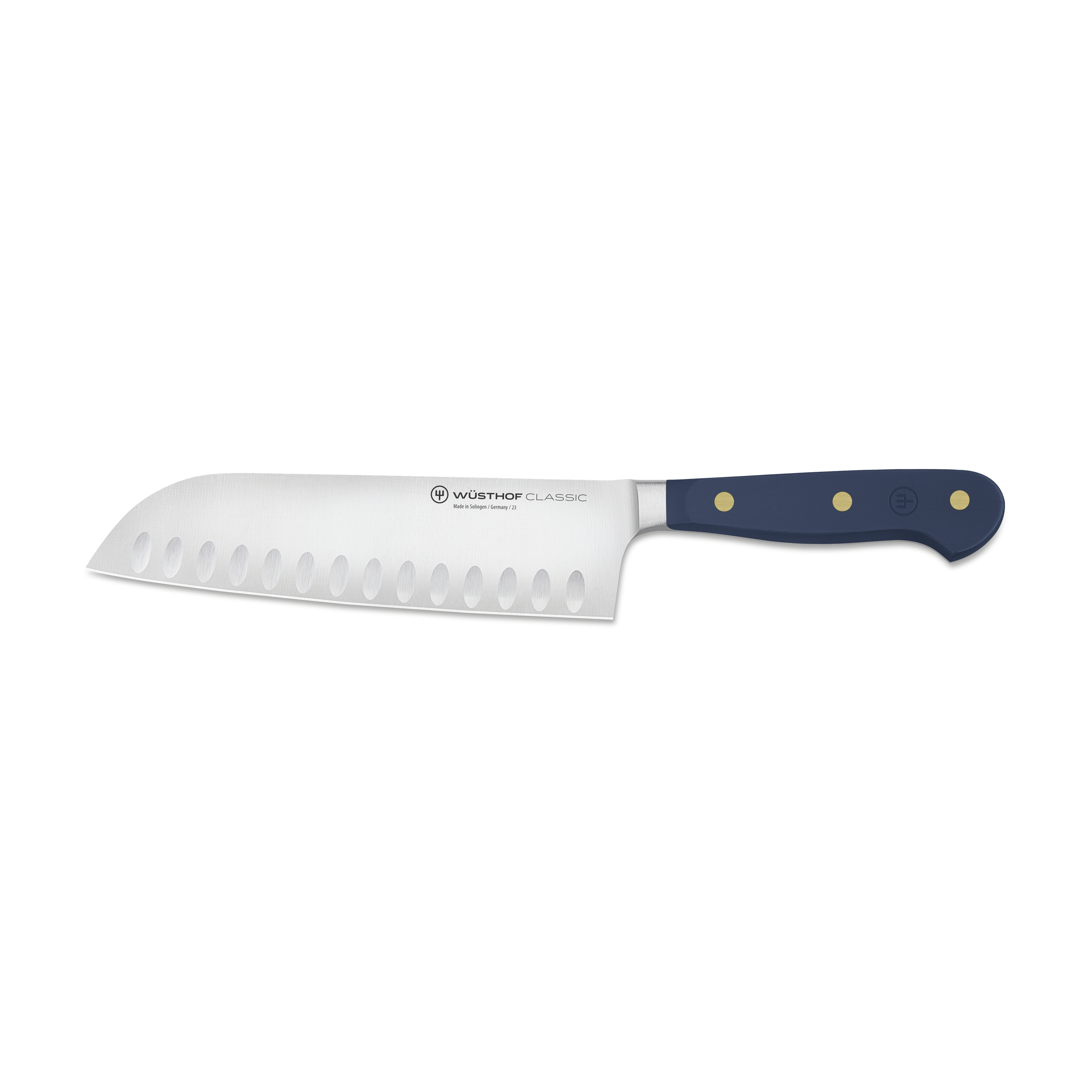 Santoku à lame alvéolée 17 cm/ 7" - Classic Bleuet sauvage - Wüsthof - Couteau de Chef - 1061731817 - La Guilde Culinaire