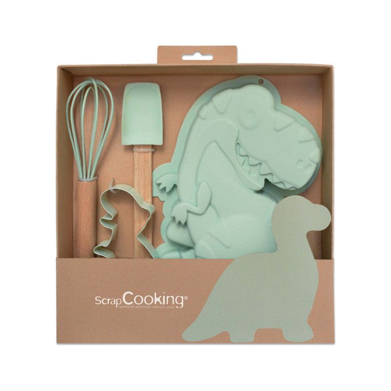 Coffret ustensiles pâtisserie dino - Scrapcooking - Ensemble d'ustensiles à pâtisserie - - La Guilde Culinaire