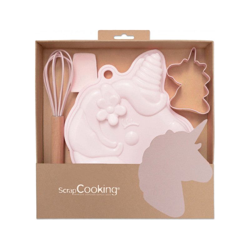 Coffret ustensiles pâtisserie licorne - Scrapcooking - Ensemble d'ustensiles à pâtisserie - - La Guilde Culinaire