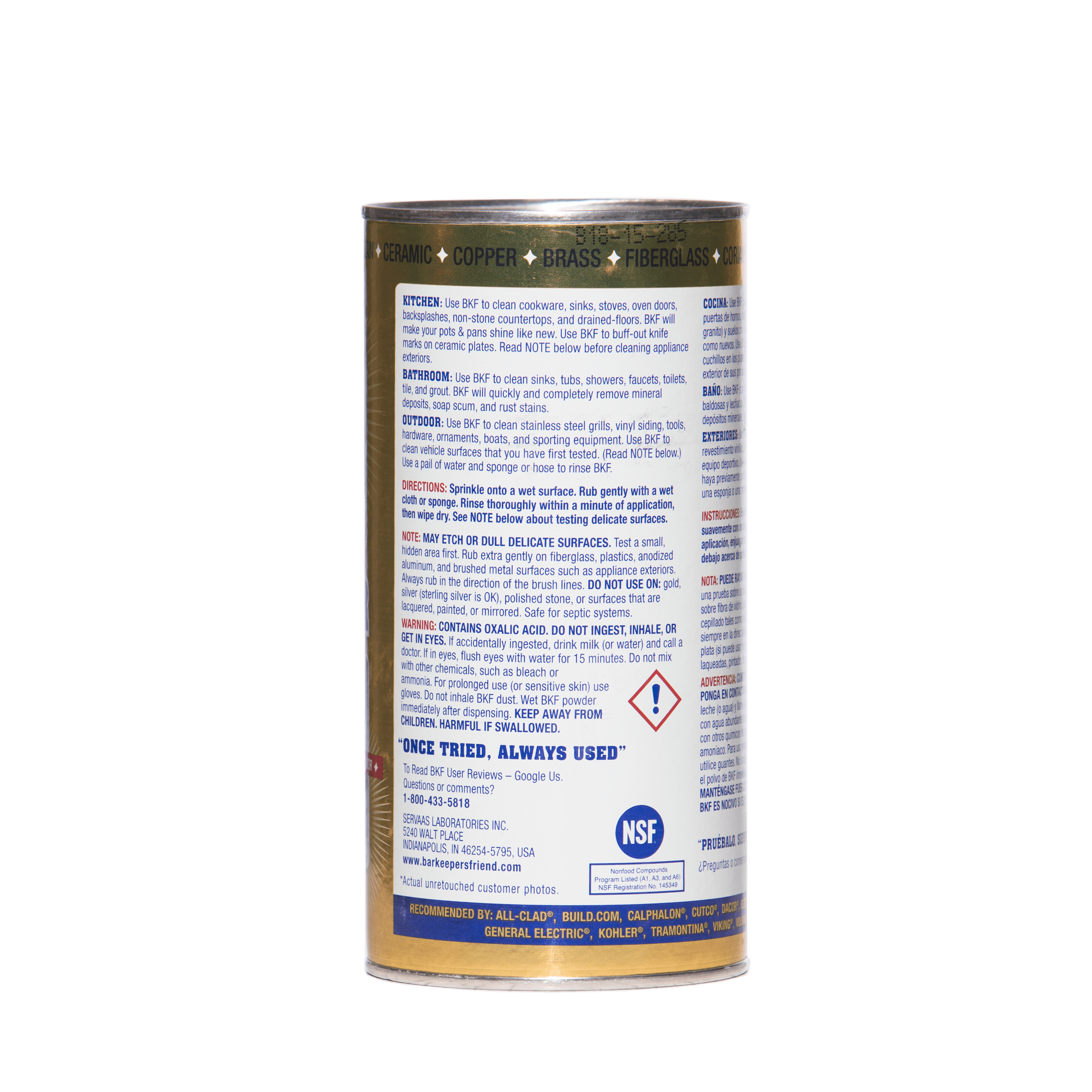 Poudre nettoyante 425g - Bar Keepers Friend - Fox Run - Nettoyant - - La Guilde Culinaire