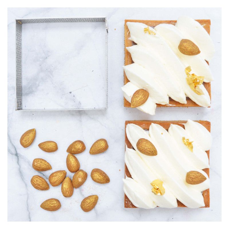 4 cercles à tartelettes perforés carrés 8 x 8 cm - Scrapcooking - Cercle à tarte - - La Guilde Culinaire