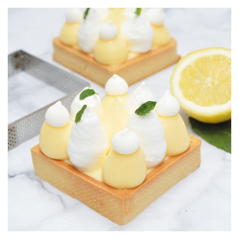 4 cercles à tartelettes perforés carrés 8 x 8 cm - Scrapcooking - Cercle à tarte - - La Guilde Culinaire