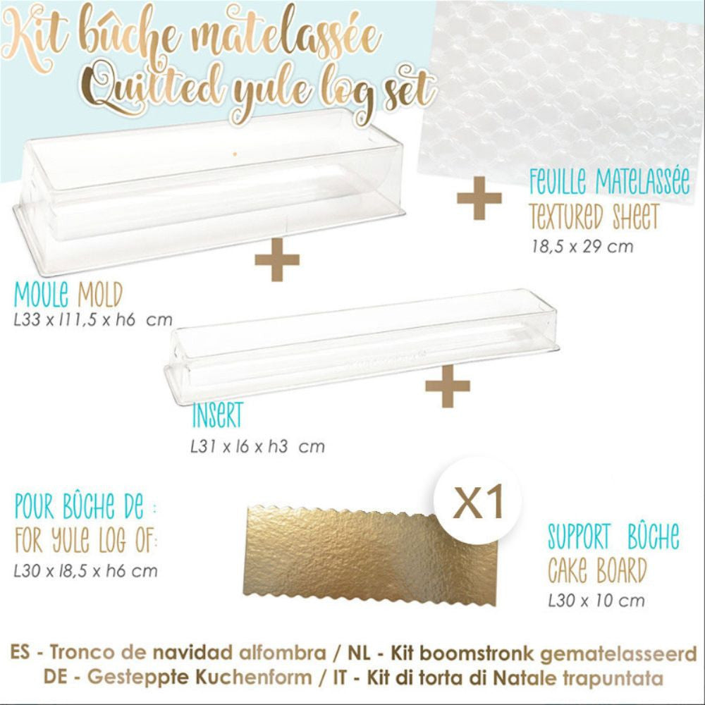 Kit moule semi rigide bûche matelassée + insert - Scrapcooking - Moule à bûche - - La Guilde Culinaire
