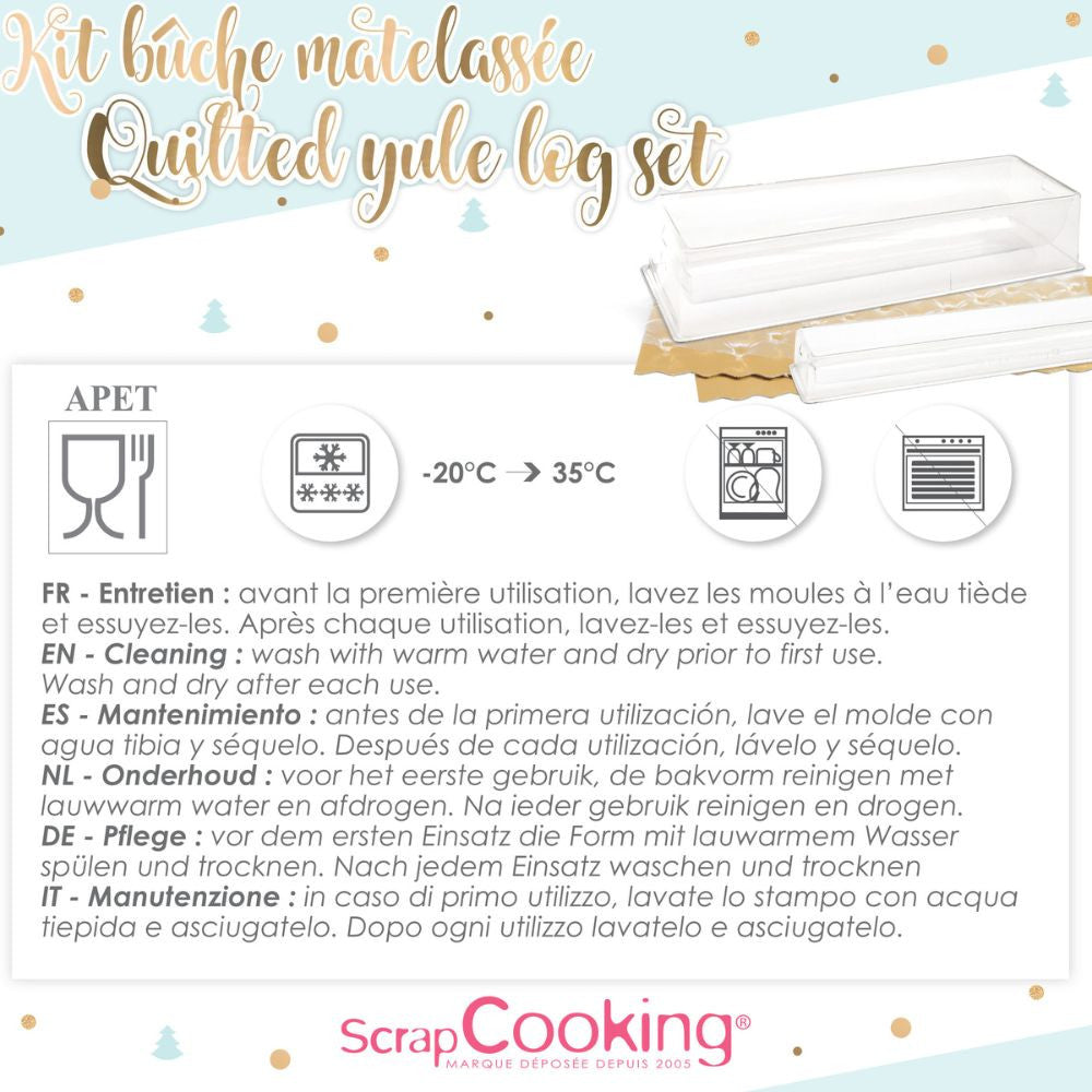 Kit moule semi rigide bûche matelassée + insert - Scrapcooking - Moule à bûche - - La Guilde Culinaire
