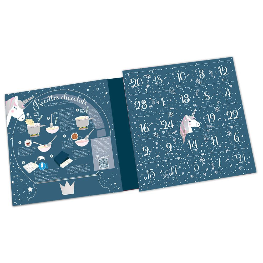 Calendrier de l'avent Licorne pour chocolat à remplir - Scrapcooking - Calendrier de l'avent - - La Guilde Culinaire