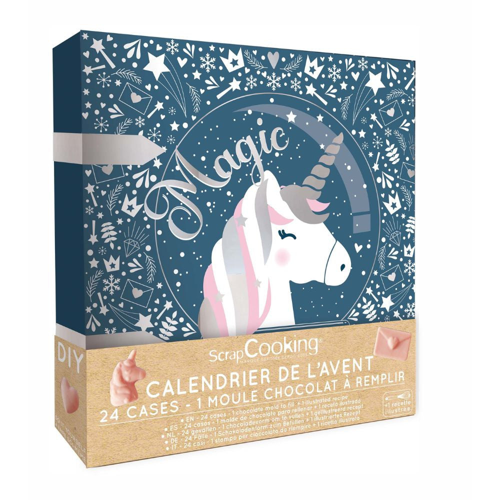 Calendrier de l'avent Licorne pour chocolat à remplir - Scrapcooking - Calendrier de l'avent - - La Guilde Culinaire