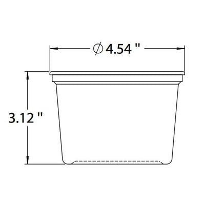 Pot multi-usage transparent avec couvercle 500 ml / 16oz - Paquet de 10 - La Guilde Culinaire - Service de table jetable - LG4198116-500ml-pqt10 - La Guilde Culinaire