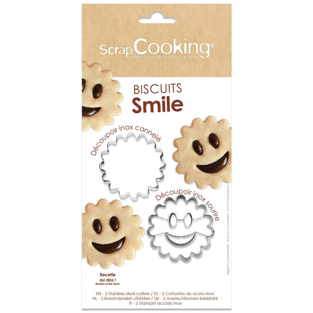 2 emporte-pièces pour biscuits sourire - Scrapcooking - Emporte-pièce - - La Guilde Culinaire