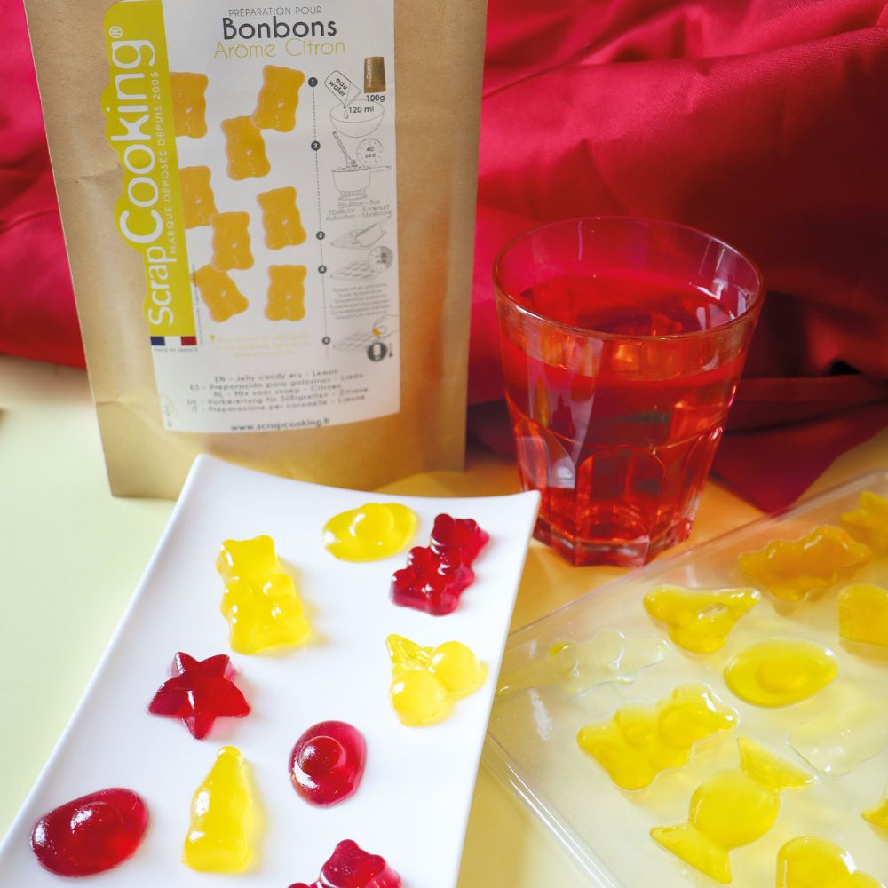 Moule multi-empreintes pour bonbons - Ourson, Croco, Cerise, Bouteille cola - Scrapcooking - Moule à bonbons - - La Guilde Culinaire