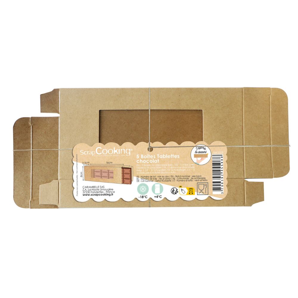 Étui tablettes de chocolat carton x5 - Scrapcooking - Étui de transport - - La Guilde Culinaire