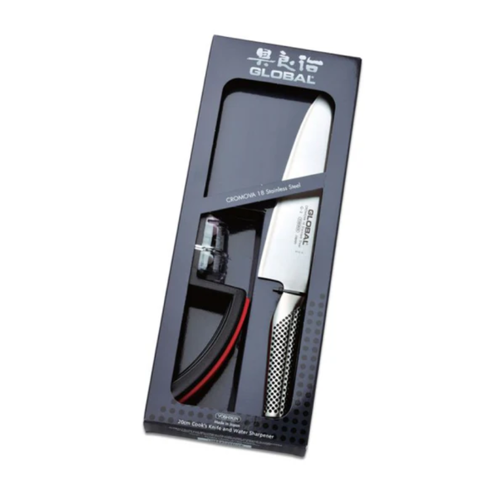 Ensemble couteau et affûteur GLOBAL 2 pièces - Global ! - Global - Couteau multi-usages - - La Guilde Culinaire