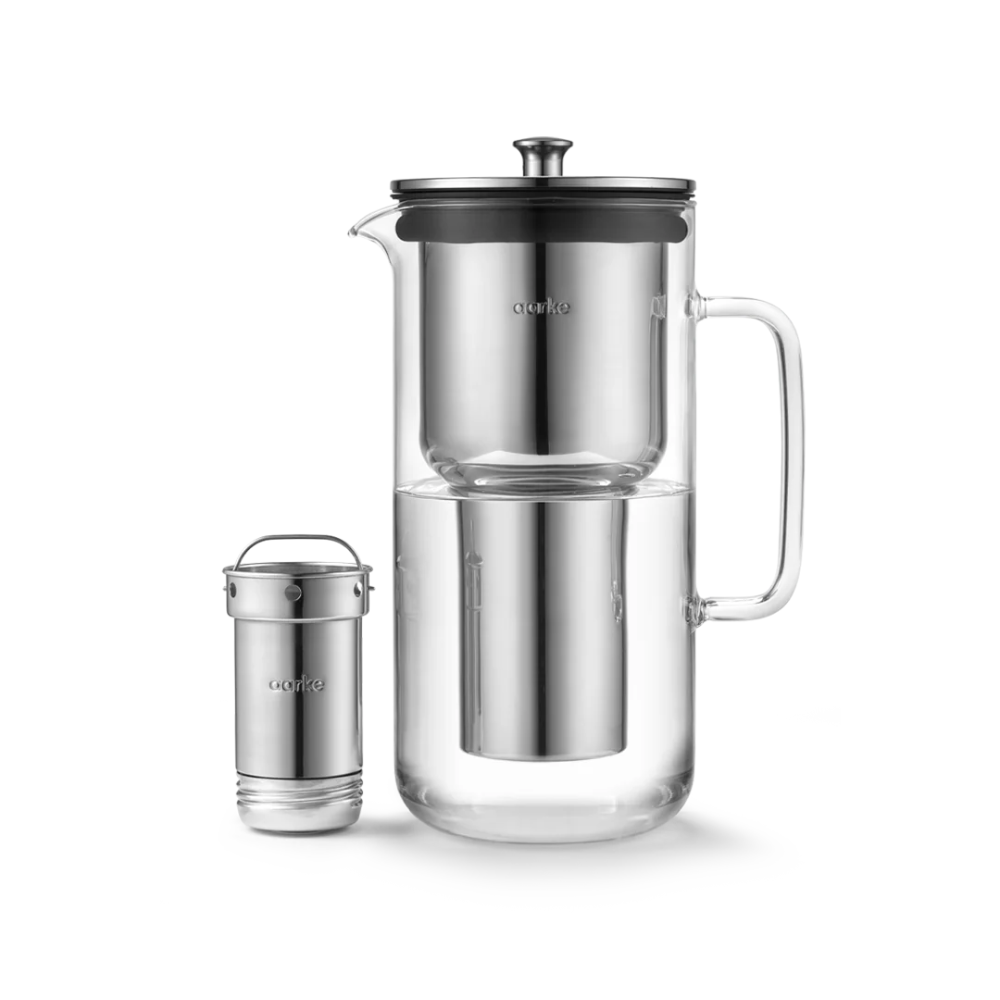 Pichet filtrant à eau purificateur en verre - Aarke - Entretien de machine à café - - La Guilde Culinaire