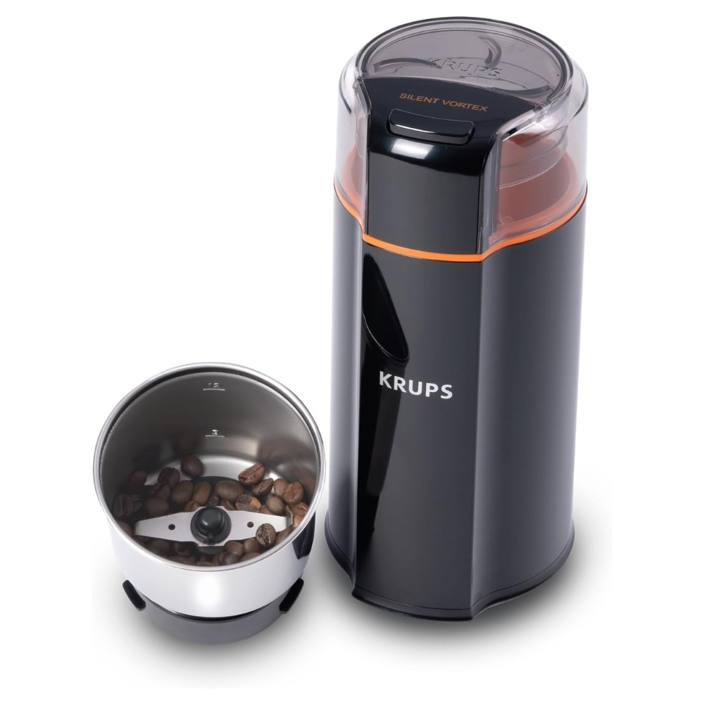 Moulin à café, épices et herbes sèches Silent Vortex 3-en-1 - Krups - Moulin à épices - - La Guilde Culinaire