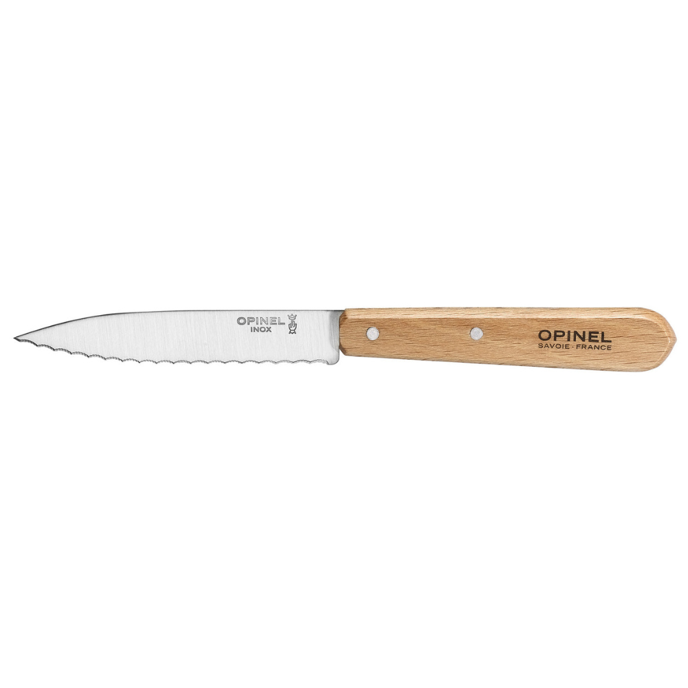 Opinel - Couteau cranté N°113 hêtre Hêtre naturel - Opinel - Couteau d'office - 001918 - La Guilde Culinaire