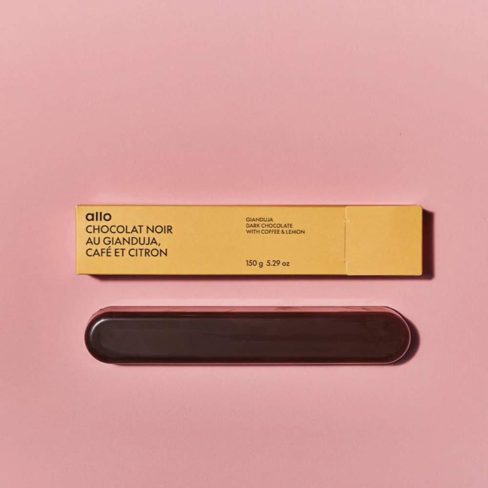 BB - Barre chocolat noir au gianduja, café & citron ! - Allo Simonne - Barre de chocolat - - La Guilde Culinaire