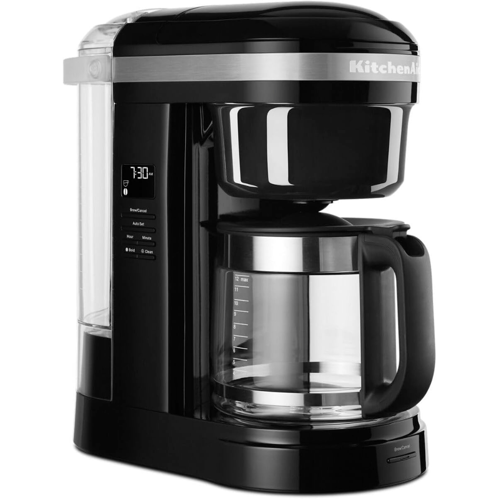Cafetière avec douchette en spirale de 12 tasses Noir mat - Kitchenaid - Cafetière à filtre - KCM1208OB - La Guilde Culinaire