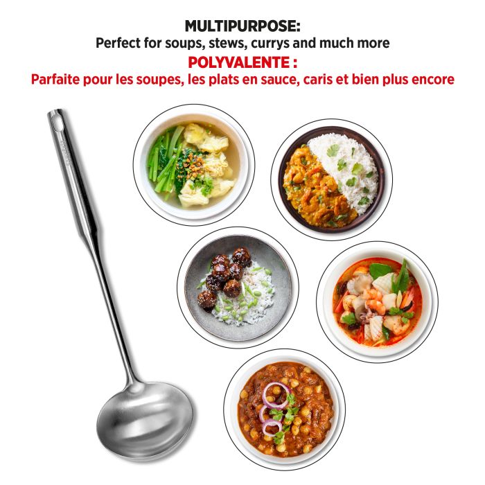Louche en acier inoxydable de style asiatique - Starfrit - Louche - - La Guilde Culinaire