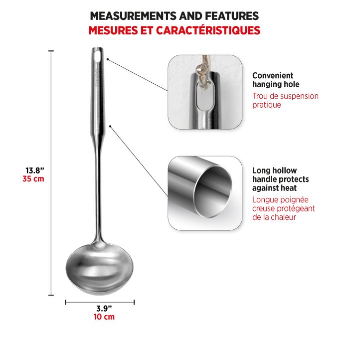 Louche en acier inoxydable de style asiatique - Starfrit - Louche - - La Guilde Culinaire