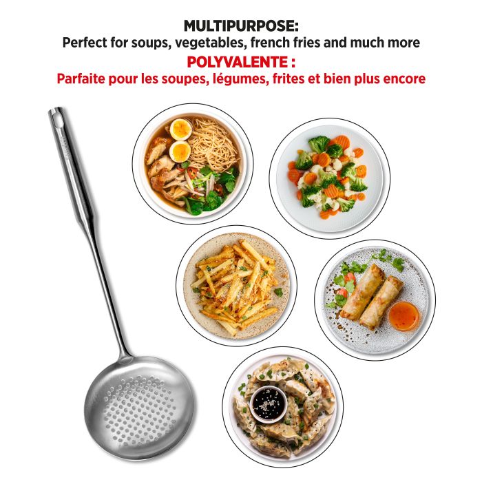Écumoire en acier inoxydable de style asiatique - Starfrit - Accessoire - - La Guilde Culinaire