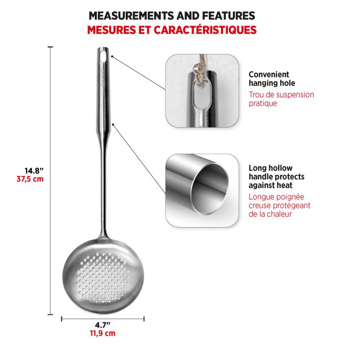 Écumoire en acier inoxydable de style asiatique - Starfrit - Accessoire - - La Guilde Culinaire