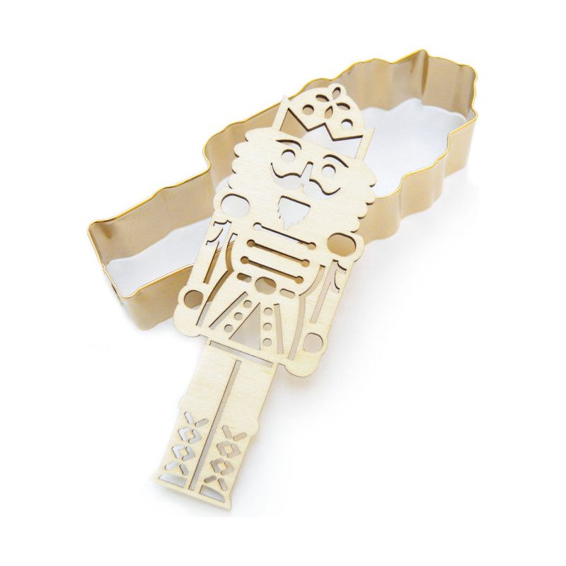Découpoir doré + embosseur bois Casse-Noisette - Scrapcooking - Découpoir - - La Guilde Culinaire