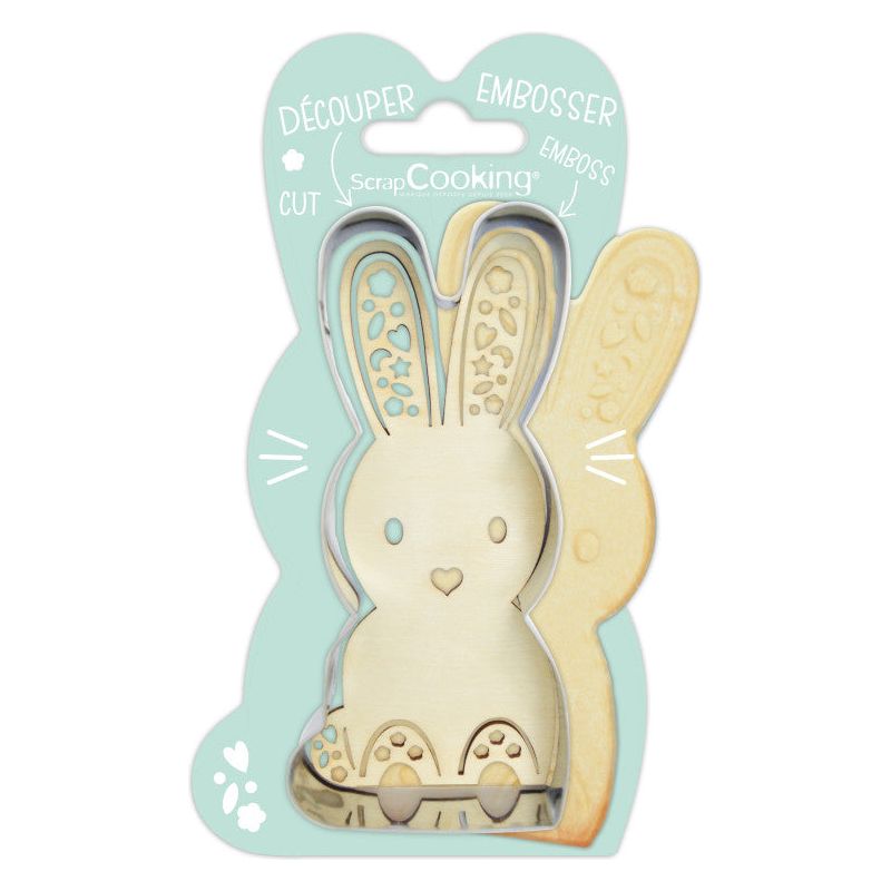 Découpoir + embosseur bois Lapin ! - Scrapcooking - Découpoir - - La Guilde Culinaire