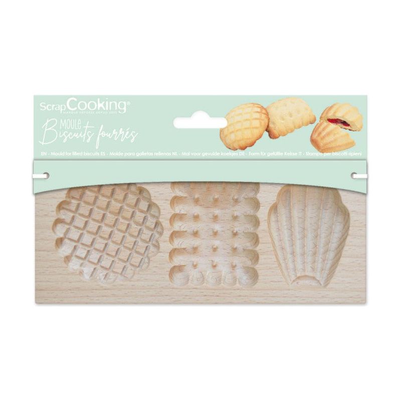 Moule bois biscuits fourrés Petits biscuits - Scrapcooking - Moule à gâteaux - - La Guilde Culinaire