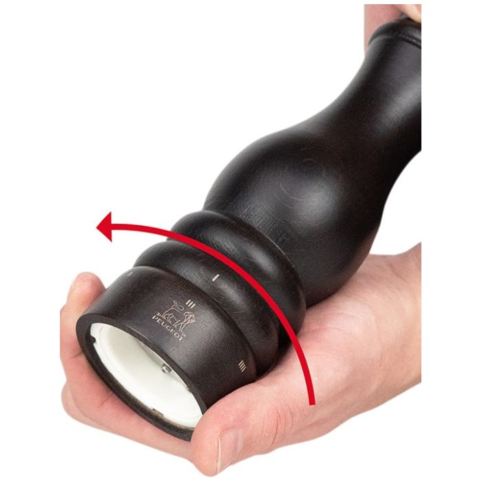 Duo de moulins à poivre et à sel manuels u'Select en bois couleur chocolat 18 cm - Peugeot - Moulin à poivre et sel - - La Guilde Culinaire