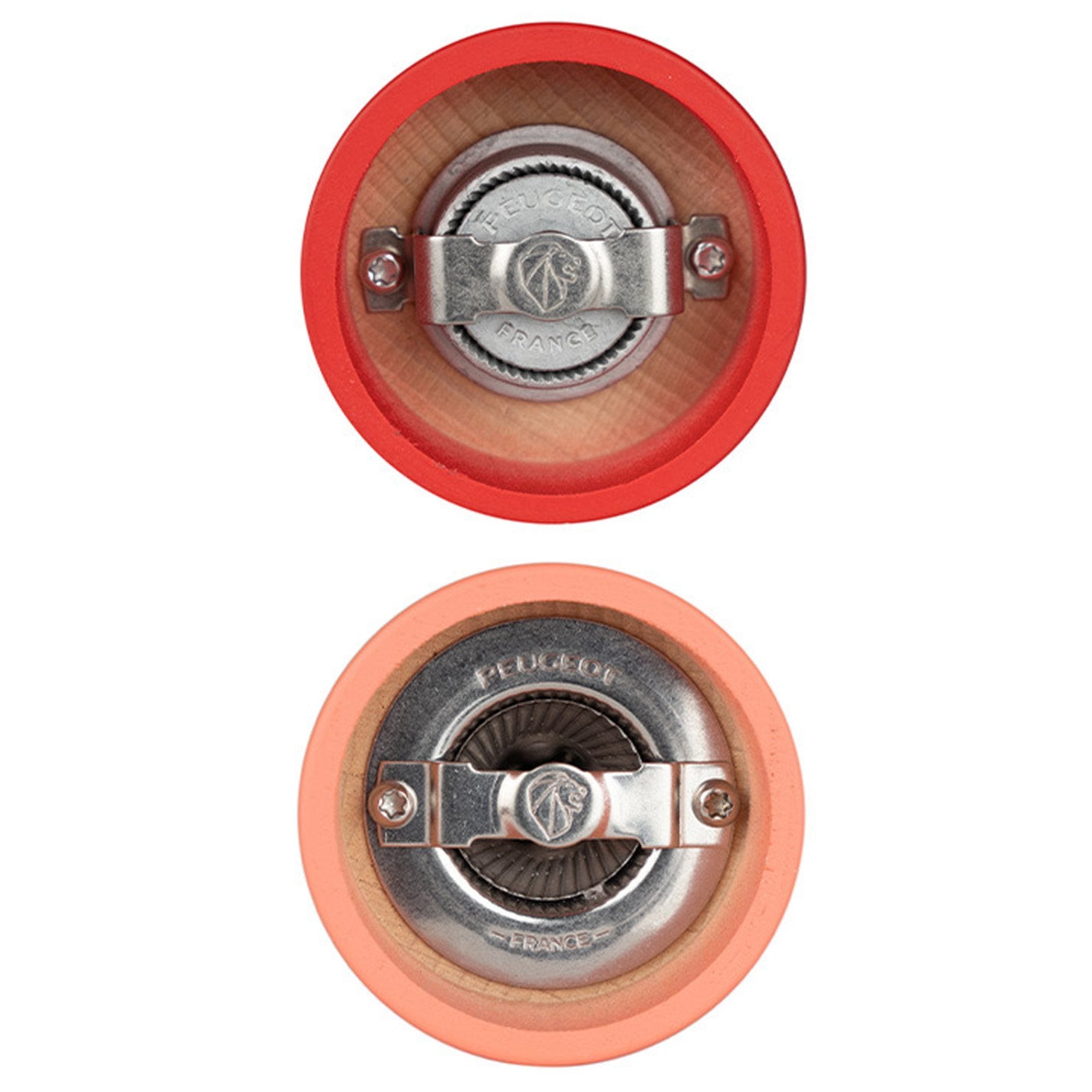 Duo de moulins à poivre et à sel manuels en bois 15 cm - "Tahiti Feu" - Peugeot - Moulin à poivre, sel, et épices - - La Guilde Culinaire