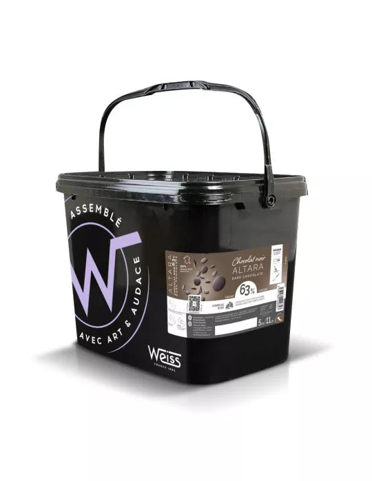 Chocolat de couverture - Noir Altara 63% 10 kg / 22.04 lbs - Weiss - Chocolat - 883077 - La Guilde Culinaire