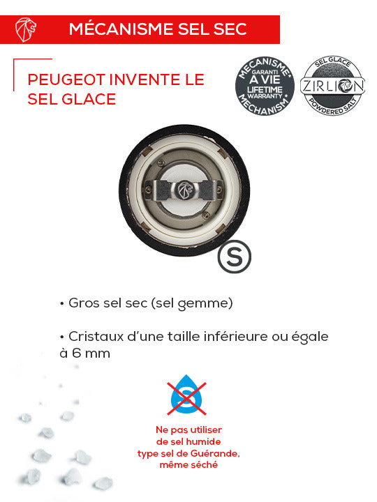Moulin Paris u'Select Naturel - Peugeot - Moulin à poivre et sel - - La Guilde Culinaire